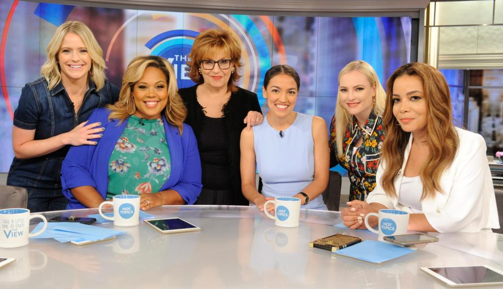 The View co-hosts in 2018 with Alexandria Ocasio-Cortez 