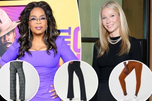 Oprah and Gnyeth Paltrow with insets of Spanx pants