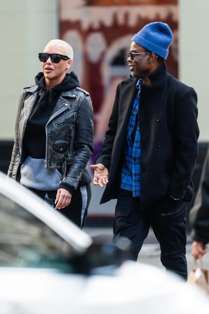Chris Rock and Amber Rose in NYC.