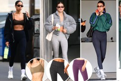 Laura Harrier, Hailey Bieber and Kendall Jenner wearing Alo Yoga